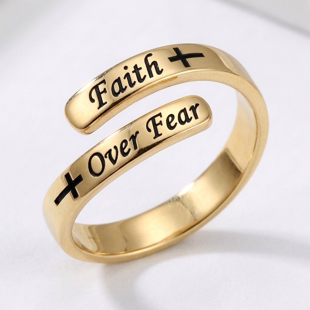 Faith Over Fear - Gold (Adjustable)
